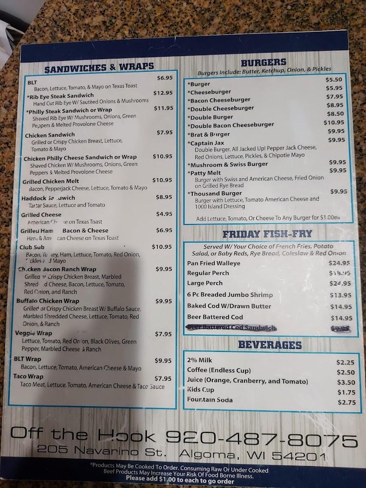 Off The Hook Bar-n-Grill Menu image 3